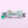 thumbnail image 4 of Cat Collar with Bow Tie and Bell Adjustable Breakaway Safety Floral Embroidery Soft Fabric for Kittens and Cats, Mint Green, 4 of 4