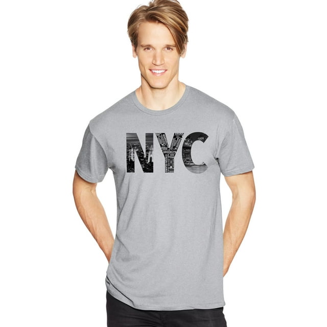 Hanes T-Shirt Graphique pour Hommes, 2TG, Collage NYC