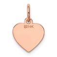 thumbnail image 4 of FJC Finejewelers 14 kt Rose Gold Plain .018 Gauge Engraveable Heart Disc Charm 14 mm x 9 mm, 4 of 6
