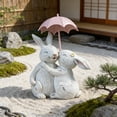 thumbnail image 5 of QuanTara White Easter Bunny Resin Statue - 7.87x5.51x3.74in Outdoor Garden Decor, Hand-Painted Spring Rabbit Figurine for Yard, Patio, Porch, Indoor Mantle, Easter Gift & Home Decoration, 5 of 6