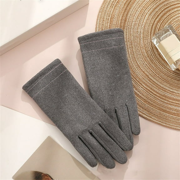 WHEANG Winter Gloves Warm Fleece Lined Winter Touchscreen Gloves Soft Polyester Outdoor Gray One Size