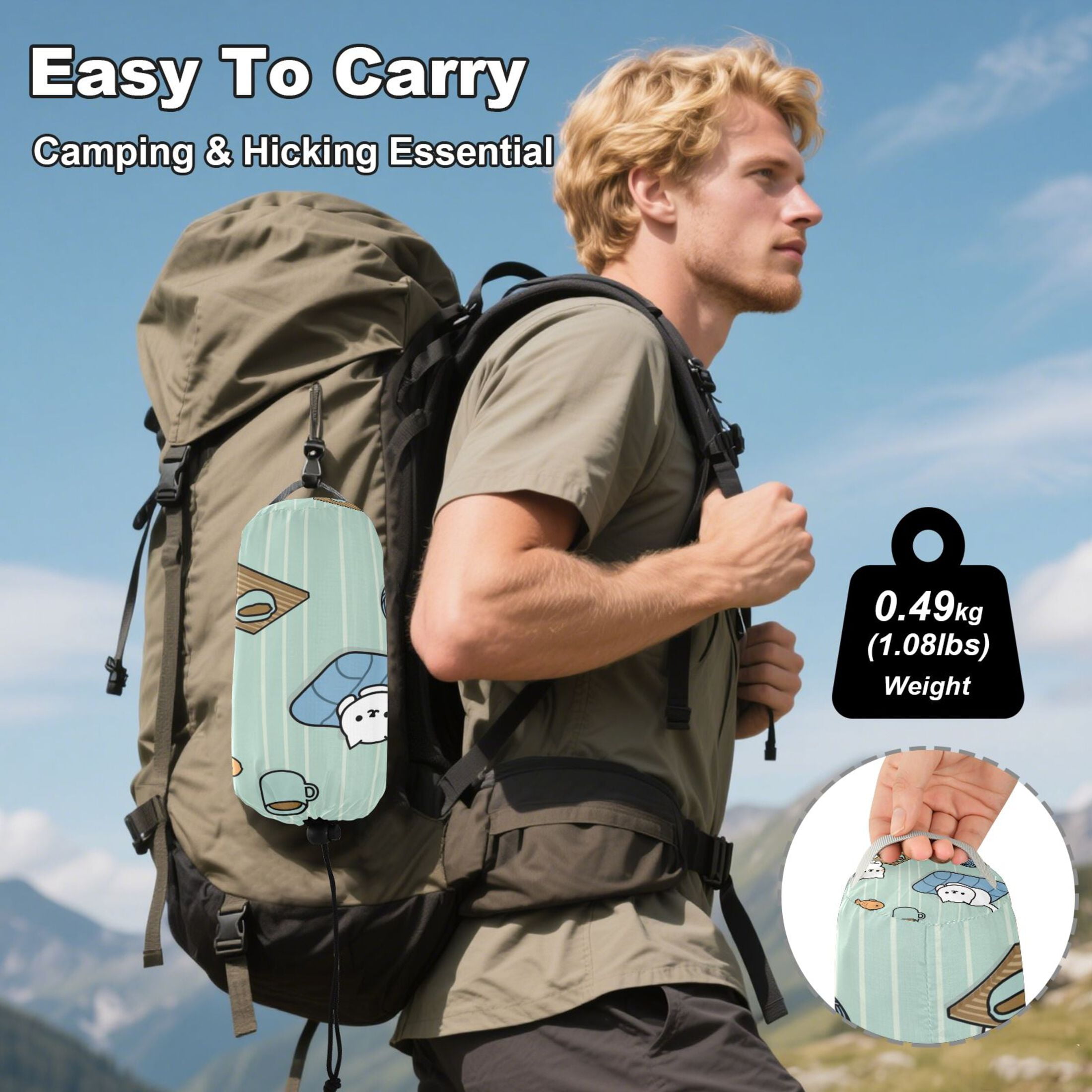 Hammock Camping Hammock Nylon Portable Hammock Travel Camping Hammock White Cats