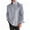 Gray-02, variant on Rvwovn Men's Loose Fit Mandarin Collar Shirt - Casual Striped Half-Placket Long Sleeve Blouse