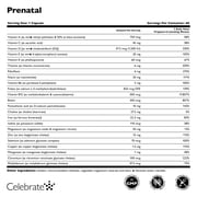 Celebrate Vitamins Bariatric Prenatal Vitamins with Folate (Folic Acid), Vitamin A, Iron, and Choline, 60 count