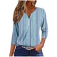 thumbnail image 2 of Fiudx Camisetas para Mujer Blusa de Manga 3/4 Corta Estampada a La Moda para Mujer, Blusa Informal con Cuello Redondo, 2 of 5