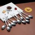 thumbnail image 4 of ReaNea  Silver Dinner Spoons 12 Pieces Stainless Steel Table Soup  Dessert Spoons Sliverware Set, 4 of 7