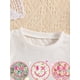 thumbnail image 5 of Colorful joyful Face Graphic Girls' Summer T-Shirt - Soft, Breathable Short-Sleeve Top with Round Neck, Regular Fit, Cotton, Perfect for Casual Wear, 5 of 7