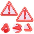 thumbnail image 2 of 8Pcs Red Plastic Triangle Sign for Road Safety and Outdoor Usage, 2 of 8