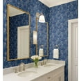 thumbnail image 4 of S4sassy Self-Stick Decorative Wallpaper, Mini Flower Vine Print Wall Paper, Textured Vinyl Waterproof Contact Paper, Blue, 25"x60"inch Removable Renter Friendly Wall Covering For Bedroom, Dining room, 4 of 9