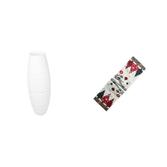 Cubierta de lámpara de pie,Lámpara de pie decorativa con pantalla de papel de arroz,Lámpara de pie clásica con pantalla y accesorios de iluminación,Camino de mesa navideño,Camino de mesa