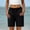 *Black, variant on Women's Solid Color Drawstring Elastic Waist Shorts with Pockets ,Loose Fit Casual Athletic Short White,Women's Plus XXL