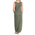 thumbnail image 2 of Lucakuins Vestido largo para mujer, sin mangas, cuello redondo, sólido, suelto, con abertura, vestido de verano para uso diario informal Lucakuins moda, 2 of 4