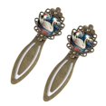 thumbnail image 2 of Swans Elegant Vintage Copper-Colored Lace Bookmarks - Stainless Steel Reading Accessories for Book Lovers, Set of 2, 2 of 5