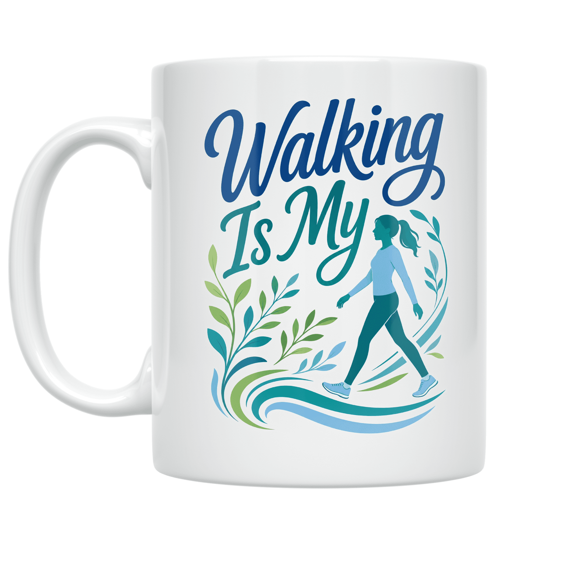 Mindful Walking Inspiration - Wellness Enthusiast - 11 oz Ceramic Coffee Mug