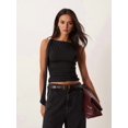 thumbnail image 5 of Women'S Sleeveless Tank Tops Boat Neck Summer Crop Going Out Shirts Black XS, 5 of 9