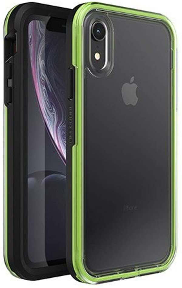 LifeProof SLAM Series Case for iPhone Xr (ONLY) - Retail Packaging - Night Flash (Clear/Lime/Black)