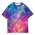 thumbnail image 4 of Kids Boys Girls Graphic Print Short Sleeve T-Shirt Loose Fit Casual Tee Top Soft Blend Fabric Neon Game Design Cool 3D Print Summer Style for 8-12 Years, 4 of 4