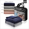 thumbnail image 2 of Naiser 100% Cotton Weighted Blanket - 25 Pounds, Calm Sleeping, Quilted Cover, 60" x 80", Navy, 2 of 10