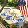 thumbnail image 2 of Hokiten Table Runners 70 Inches Long Dress Scarves, 4th of July Country Star Farmhouse Coffee/Dining/Kitchen Table Decor, Holiday Table Runner, Independence Day Patriotic Red Blue Plaid 13x70 Inch, 2 of 7