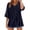 0600#Navy, variant on Embroidered Tops for Women 3/4 Sleeve Boho Cotton Linen Shirts Plus Size Peasant Gauze Blouses Casual Bohemian Shirts Purple 2XL