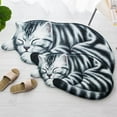 thumbnail image 4 of EIMELI Tapis de Porte Décoratifs en Forme d'Animal Lavables Adorables Paillasson Chat Endormi pour Entrée, 4 of 9
