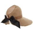 thumbnail image 4 of Summer Straw Hat Large Brim Foldable Hat Straw Bowknot Visors Sun Protection Hat, 4 of 8