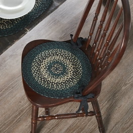 Homespice Cider Barn 15in Round Set Of 2 Jute Braided Red Chair Pad Walmart