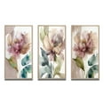thumbnail image 2 of Designart "Pink Watercolor Peony Blooming Beauty I" Floral Peony Framed Wall Art Set Of 3 - Pink Modern Frame Gallery Set For Office Decor, 2 of 6