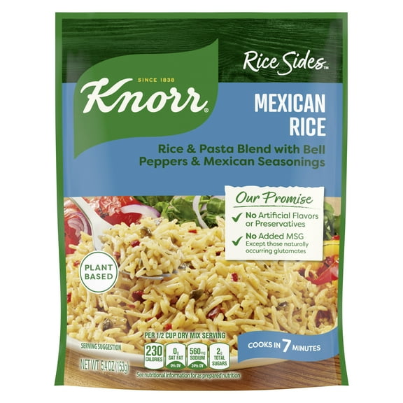 Knorr Rice Sides Mexican Rice Made with No Artificial Flavors, 5.4 Oz Pouch