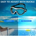 thumbnail image 4 of Swimming Goggles Adult Large Frame | Waterproof Silicone | Anti-Fog PC Lenses | Adjustable Comfort Fit | Clear Vision for Training & Diving | Multiple Colors | Durable | Includes Storage Case, 4 of 6