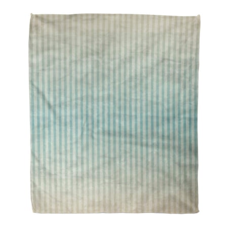 SIDONKU Throw Blanket Warm Cozy Print Flannel Beige Lines Vintage Striped Blue Shabby Fun Geometric Abstract Aged Blank Color Comfortable Soft for Bed Sofa and Couch 50x60 Inches