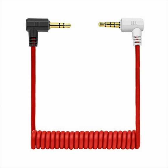3.5mm TRS to TRRS Headphone Cable 90 Degree Male to Male Auxiliary Cord Compatible for MP3 Laptop Audios Cable
