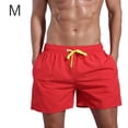 thumbnail image 4 of facefd Maillots de Bain Homme en Coton Été Running Maillots de Bain Rouge M, 4 of 6