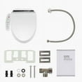 thumbnail image 2 of PULUOMIS Luxury Electric Bidet Toilet Seat White with Heated Seat and LED Lighting, 2 of 11