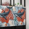 thumbnail image 6 of Vintage Whale Valances for Windows Farmhouse Kitchen Curtains Valances Rod Pocket Valance Curtains for Kitchen Windows Retro Coastal Coral Nautical Ocean Window Valances for Bathroom Bedroom 60"x18", 6 of 6