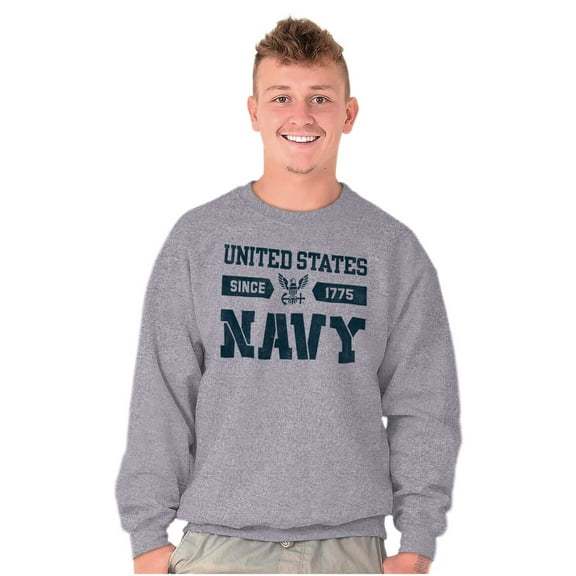 United States Navy Logo Since 1775 Unisex Plus Size Sweatshirt Brisco Brands 2X