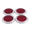 thumbnail image 2 of 8 Pcs Auto Car Plastic Round Reflective Reflector Sticker Red, 2 of 9