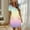 B_ Yellow, variant on Gradient Skort Dress for Women With Pockets Short Sleeve Summer Dresses V Neck T Shirt Casual Tie Waist Mini Sundresses Yellow XXL