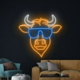 thumbnail image 3 of Handmadetneonsign Cow Head Neon Sign, Cow Glasses Wall Art Decor, Cow Animal Zoo Wall Decor, 3 of 5