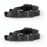 Airplane 3 Point Charcoal Retractable Bucket Seat Belt Kit for VW Type 1 Oval 1953-1957 - 2 Belts