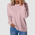 thumbnail image 2 of NOLDARES Sweatshirts for Women Crewneck Long Sleeve Sweaters Lightweight Fashion Casual Pullover 2024(Pink,S), 2 of 4