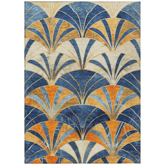 Dalyn Rugs Machine Washable Indoor/Outdoor Chantille ACN2178 Blue 2'6" x 3'10" Rug