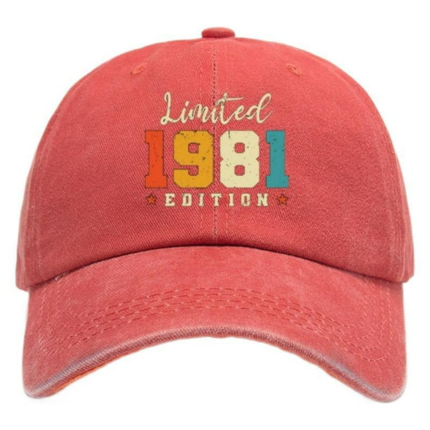 Gorra de béisbol vintage de algodón lavado 1981 Edición limitada
