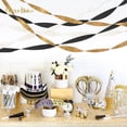 thumbnail image 6 of NICROHOME EUR Graduation Season Decorations, 6 Rolls Ivory White Gold Black Crepe Paper Streamers for Wedding, Baby Bridal Shower, Birthday, 82Ft Long, 6 of 6