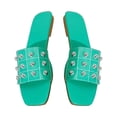 thumbnail image 2 of Cethrio Flat Sandals for Women Casual Summer Wide Green Sandals Shoes Size 43, 2 of 4