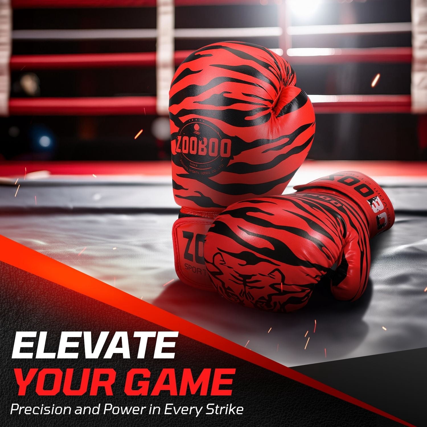 10 oz Boxing Gloves for Men, Youth, and Women, Tiger Boxing Gloves Punching Bag Gloves 10oz Ounce for KickBoxing, MMA, Muay Thai, Training, Sparing, Bagwork with Wrist Wrap
