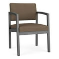 thumbnail image 1 of Lenox Steel Reception Waiting Room Guest Chair / Charcoal Steel / Brown, 1 of 5