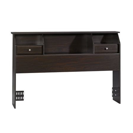 Sauder Shoal Creek Bookcase Full / Queen Headboard, Jamocha Wood Finish