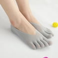 thumbnail image 3 of Orthopedic Compression Socks Women's Toe Socks Ultra Low Cut Liner With Gel Tab Breathable, 3 of 5