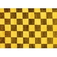 thumbnail image 1 of Ahgly Company Indoor Rectangle Checkered Yellow Modern Area Rugs, 5' x 8', 1 of 4